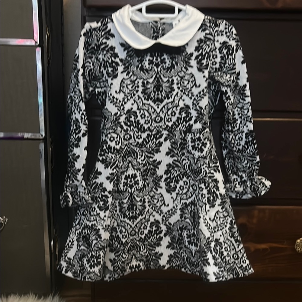 Elegant Black and White Kids Dress